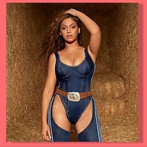 NWT Ivy Park Rodeo Denim Bodysuit - Large